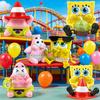 Toys Model 2027 Spongebob Action Figure Patrick Star Squidward Tentacles Delicious Crab Burger Anime Figure Collection Doll Gift
