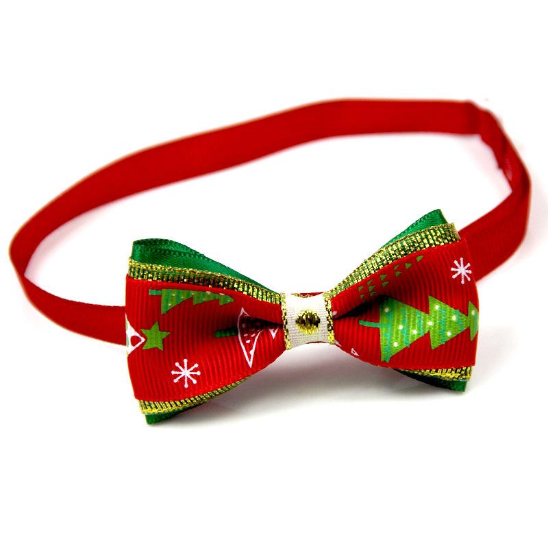 Christmas Small Dogs Collar Attachment Bow Ties Xmas Parties Puppies Cats Collar Charms Accessories Slides Bowties Assorted
