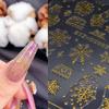 Christmas Nail Stickers 3D Xmas Design Self-adhesive Nail Decals Nail DIY Decor