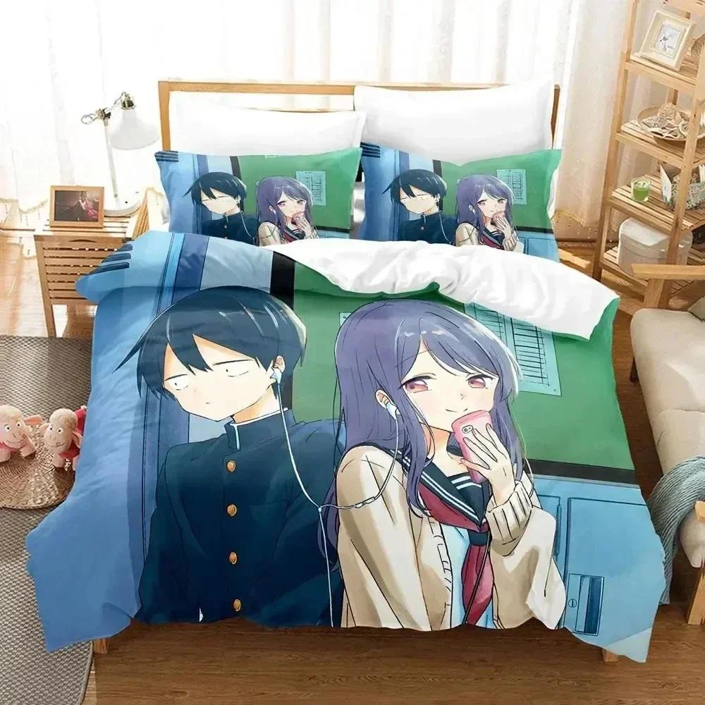 Anime Kubo Won't Let Me Be Invisible Bedding Set Printed With Pillowcase Bed Duvet Cover Soft Queen King Size Bedclothes Home