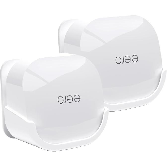 2 шт. Настенный держатель для eero 6 Plus 6+ и eero 6 Роутер Mesh Wi-Fi Система, Настенный кронштейн-подставка для eero 6 Plus и eero 6 Трехдиапазонный Mesh, Стена White-2PC