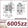 Double-Cut Flange Circlip Bearing Housing, Aluminum Alloy, BACB6800ZZ BFP23.