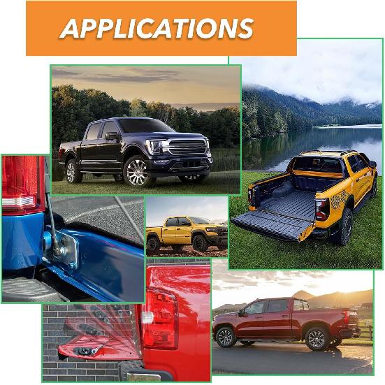 Tailgate Assist Kit Compatible with Ford F-150 (2015-2024), Truck Tailgate Shock Struts Compatible with F150 2015 2016 2017 2018 2024