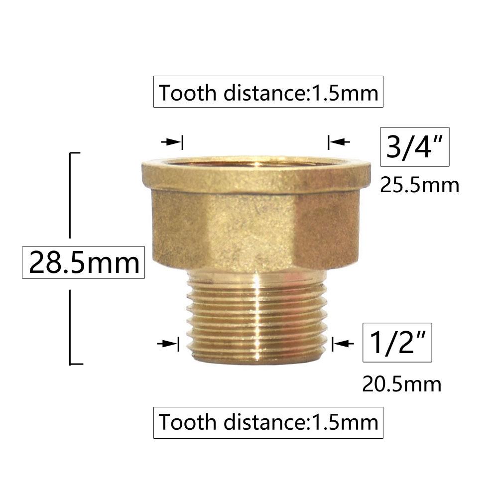 Brass 3/8 1/2 3/4" To M14 M18 M22 Male Female Thread Connector Cleaning Machine Faucet Bathroom Kitchen Copper Fittings
