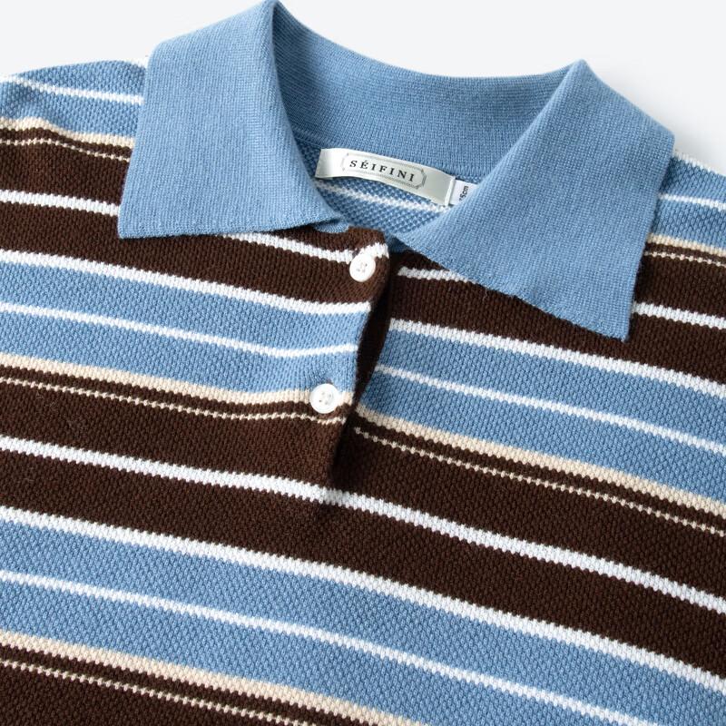 SEIFINI Women's College Style Faux Two-Piece Pullover Knit Sweater