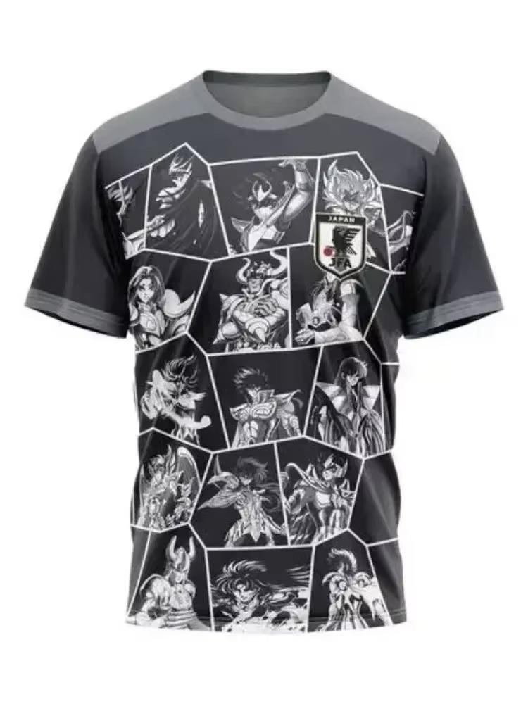 2026 Men's Popular Japanese Anime 3d Printed T-Shirt Top Sports Hot Blooded Ball Suit Children's Outdoor Quick Drying Clothing