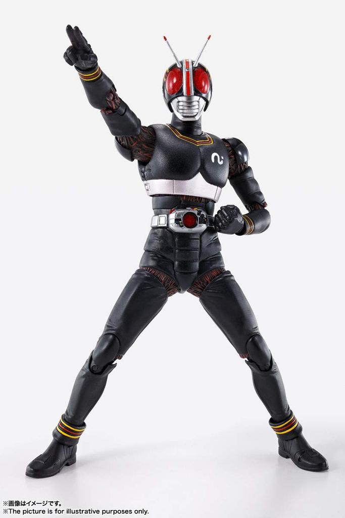 TAMASHII NATIONS SHFiguarts (Šinkocho Seiho) Kamen Rider ČERNÁ cca. Pohyblivá figurka 150mm ABS&PVC lakovaná