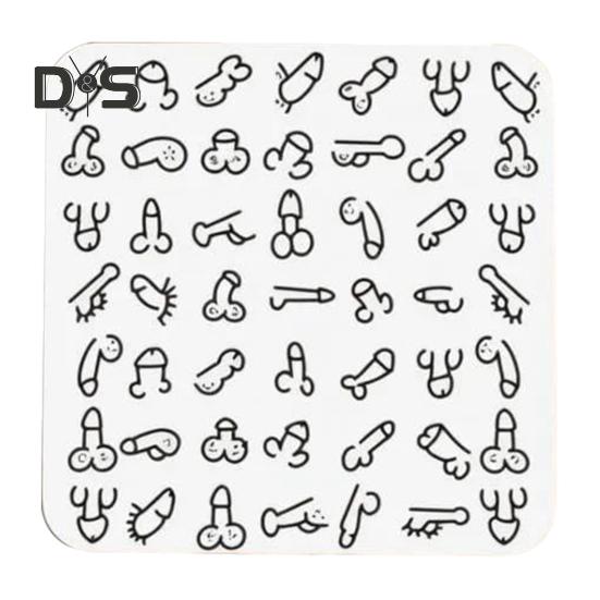 Funny Willy Coaster Humorous Drink Coasters Novelty Prank Gift for Adults Coasters for Game Nights Parties Home Decor