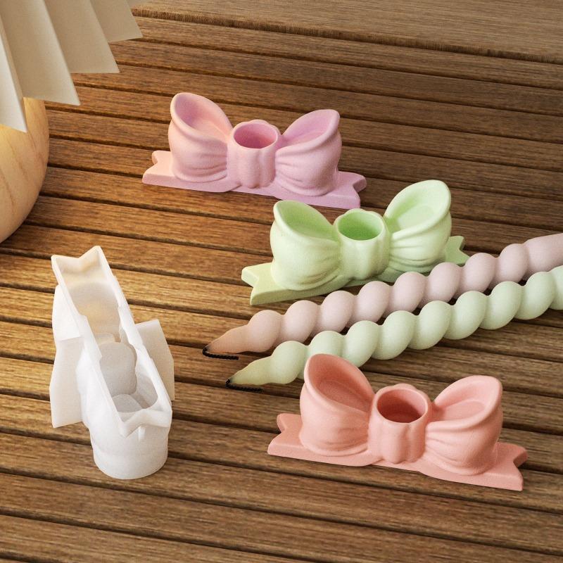 1 Pezzo Portacandele Aromatico a Forma di Fiocco Stampo in Silicone e Resina, Base per Candela a Fiocco Tridimensionale Fai-da-te in Colla gocciolante, Ornamento in Gesso