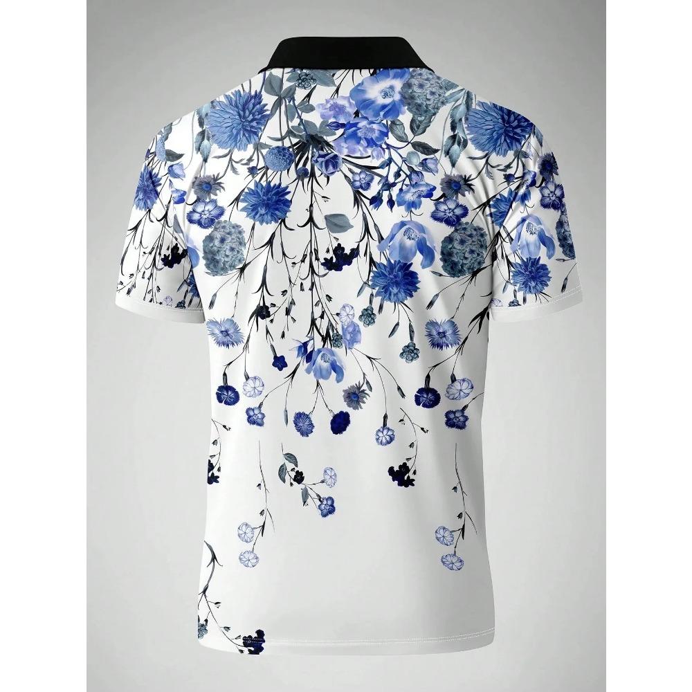 Summer Design Men's Short-sleeved Polo Shirt Cross-border Best-selling Comfortable Polyester Fiber Suitable for Wear