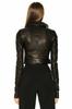 Jacket Handmade Biker Casual Wear New Women's Black Fashionable Crop Real Leather