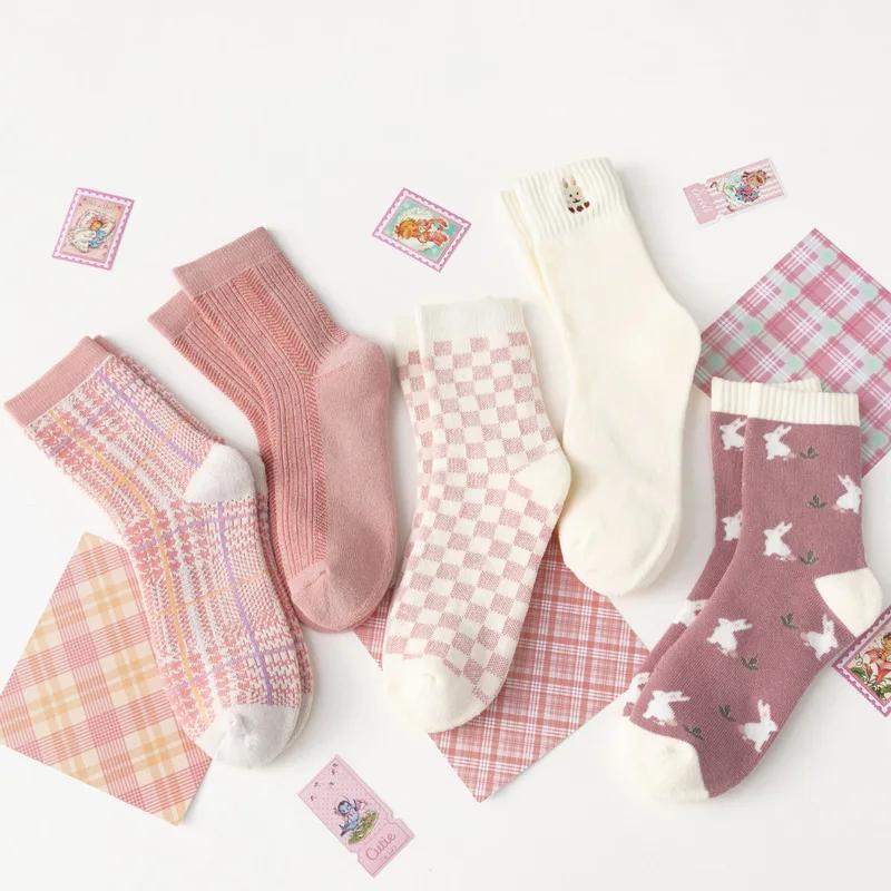 Kawaii Women Animals Cartoon Socks Cotton Rabbit Women Korean Version of Socks Fashion Street Socks