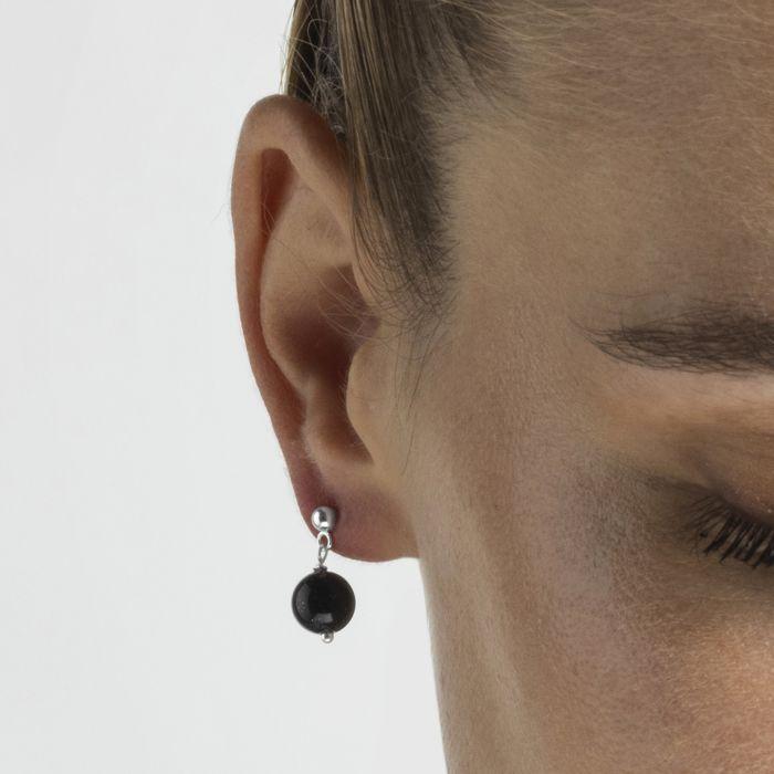 Boucles D'oreilles - LUXENTER - Coleki - Alliage Rhodié - Quartz Hydrothermal - Multicolore