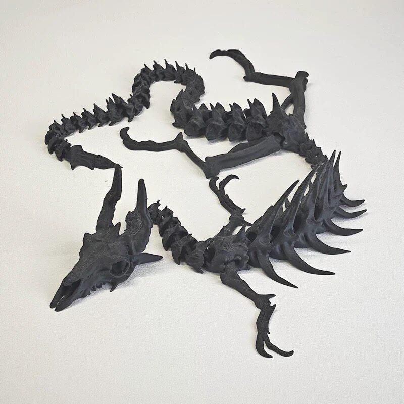 3D Printed Movable Skeleton Dragon Hinge Toy Bone Dragon Desktop Decoration Creative Gift For Office Decor