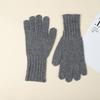 Knitted Gloves for Women In Winter Korean New Style Solid Color Finger Touchable Screen Warm Outdoor Cycling Yarn Gloves