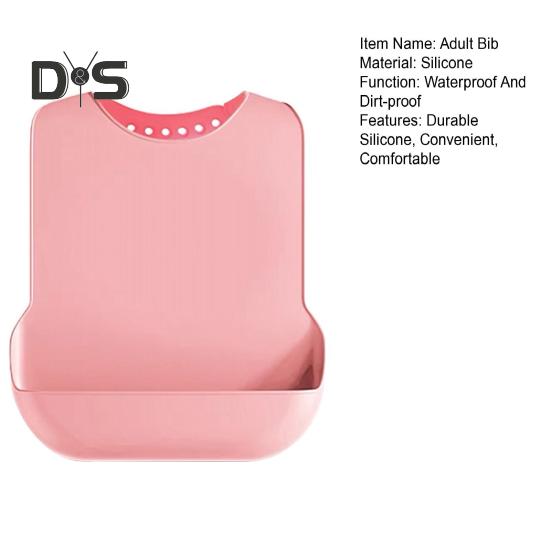 Lätzchen für Erwachsene, großes Silikon-Lätzchen für Erwachsene zum Essen, verstellbar, wasserdicht, Kleiderschutz für ältere Männer, Frauen, Senioren