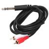 6.35mm To Dual RCA O Cable Stereo Male Adapter Connector O Y Splitter Cable