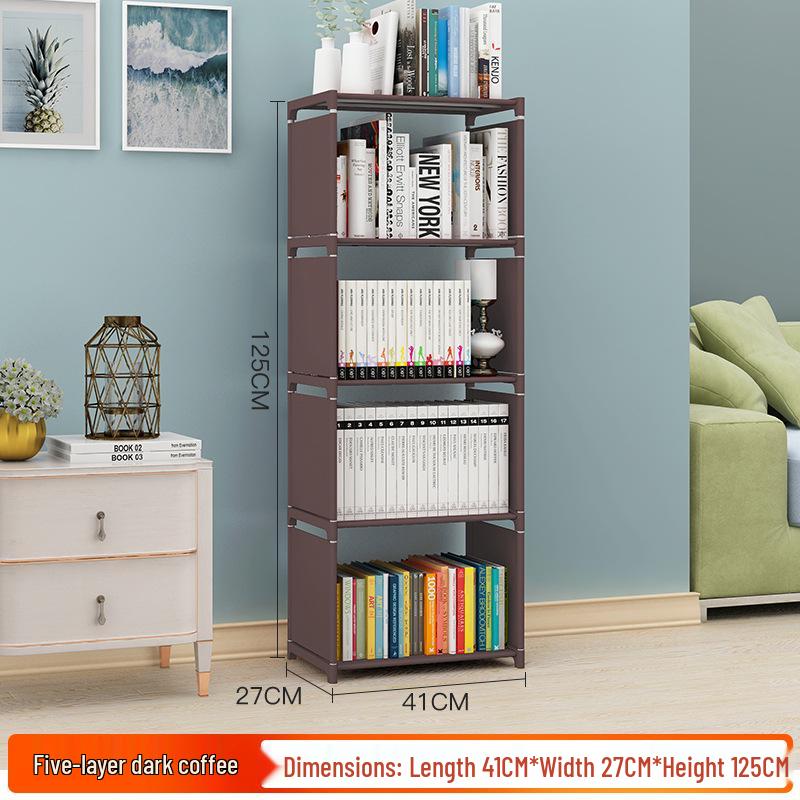 Best-Selling Multi-Layer Bookshelf: Three-Column Steel Pipe Bookcase for Home Storage & Student Organization