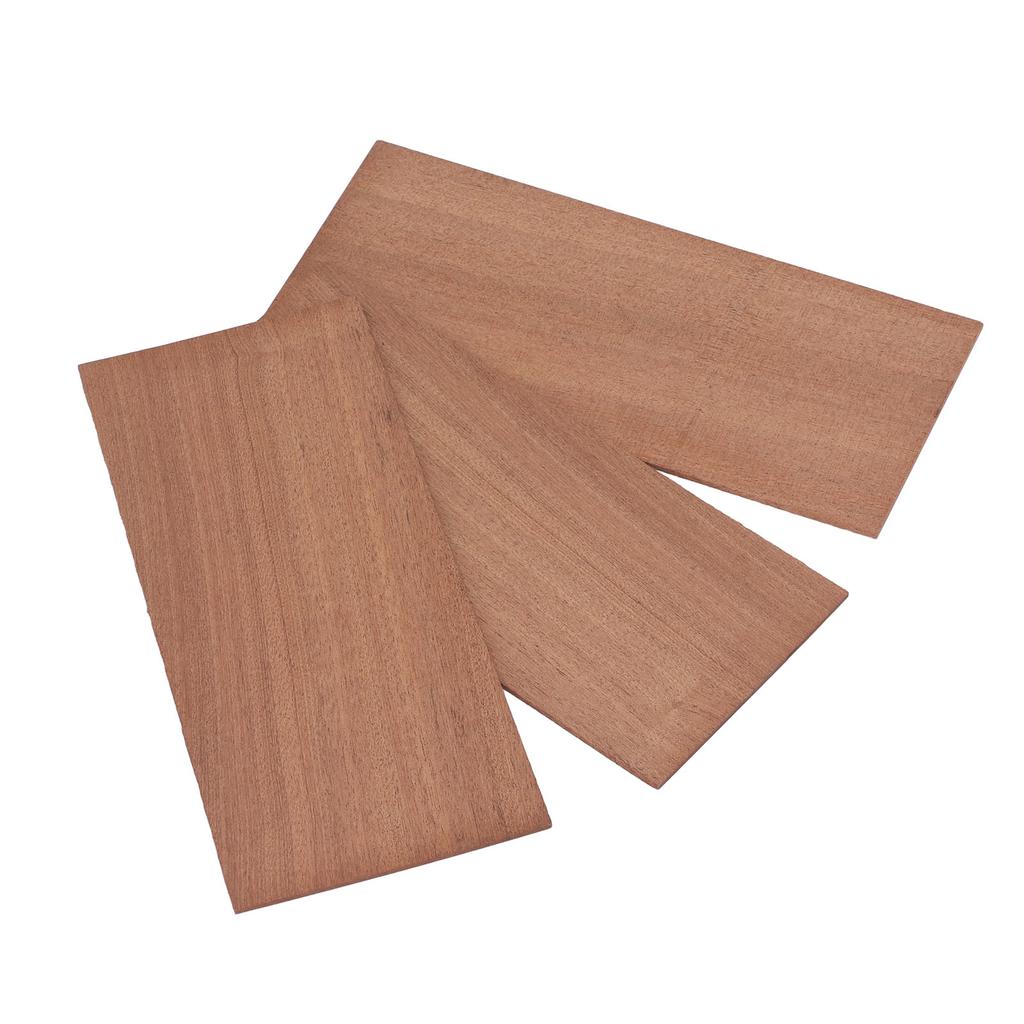 3PCS Guitar Veneer 188x98x2mm Sapele Wood Guitar Headplate Head Veneer for Repairment