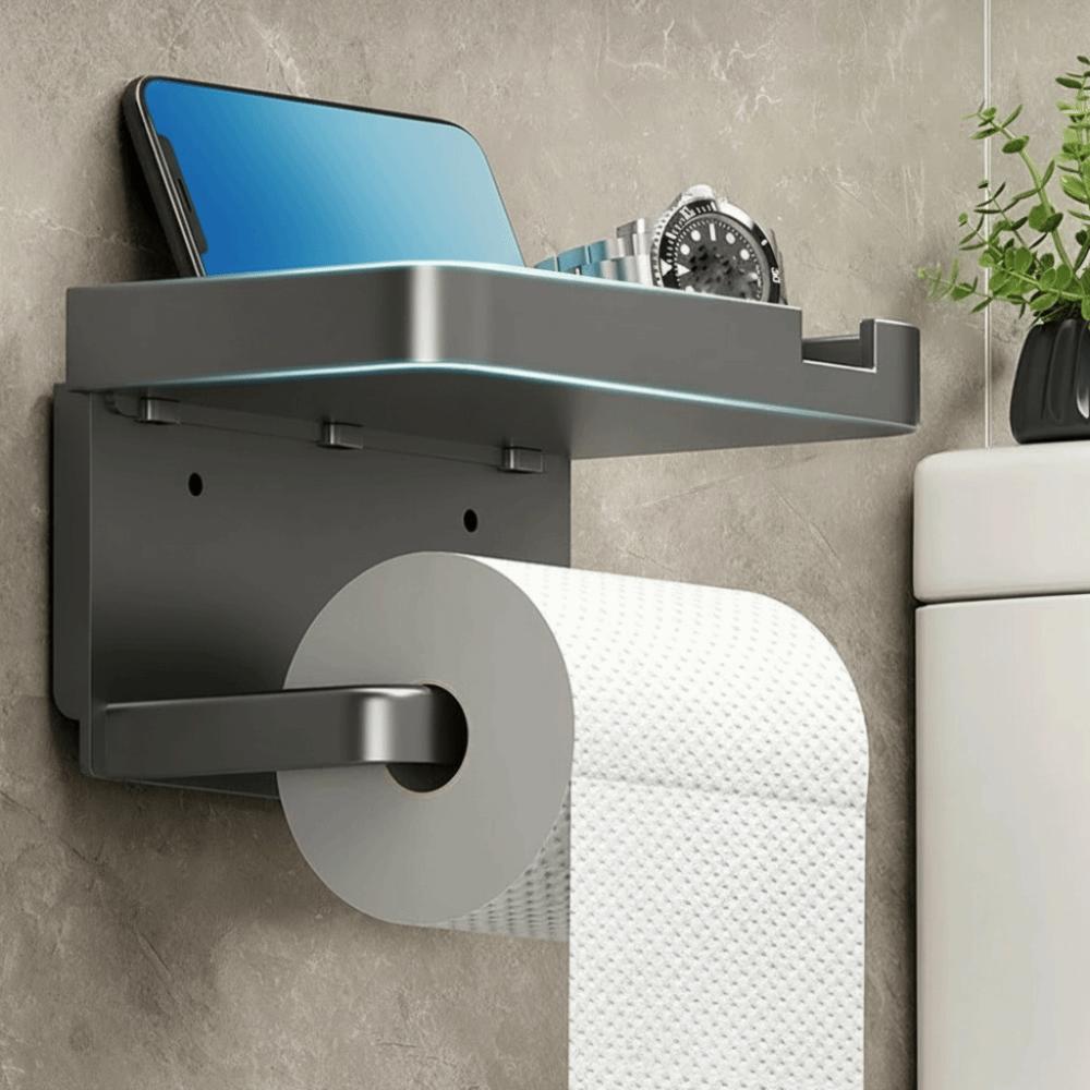 Plastic Toilet Paper Holder Wall Mounted Toilet Organizer Rack Bathroom Use