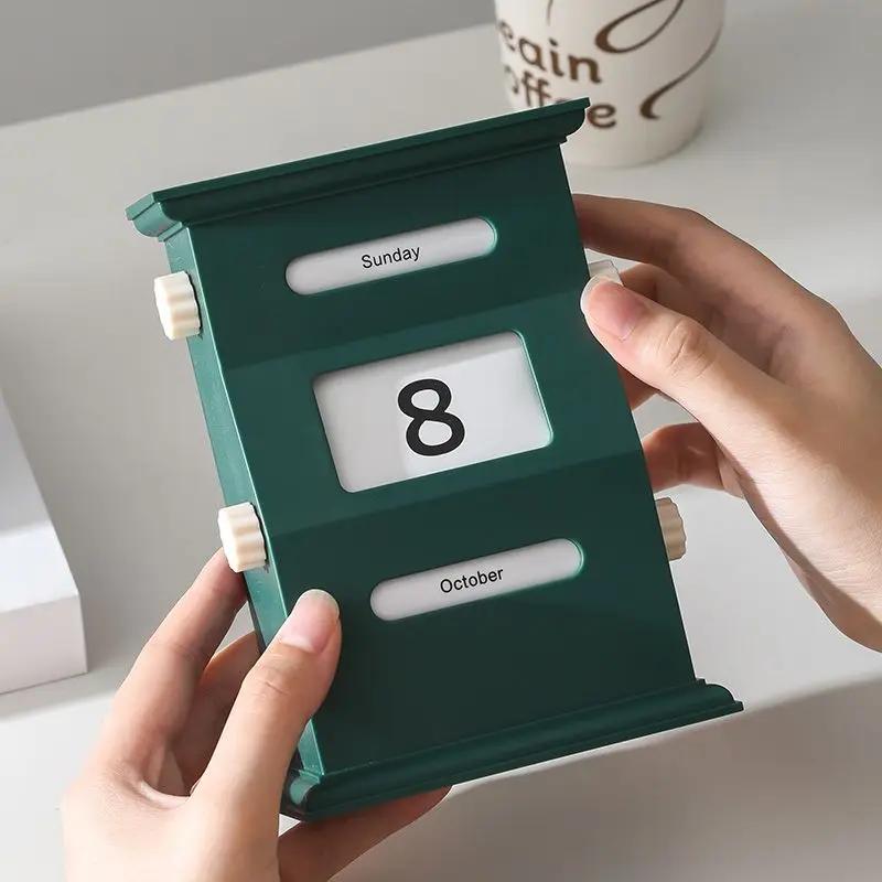 Retro-Kalender Raumdekoration Figuren Kreative Lustige Miniaturkalender Schreibtischkunst Originalskulpturen Ästhetisches Feiertagsgeschenk