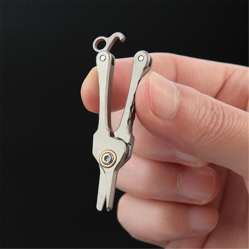 Portable Alloy Mini Scissors with Ergonomic Handle for Nose Hair Beard and Eyebrow Grooming Round Tip Nose Hair Trimmer