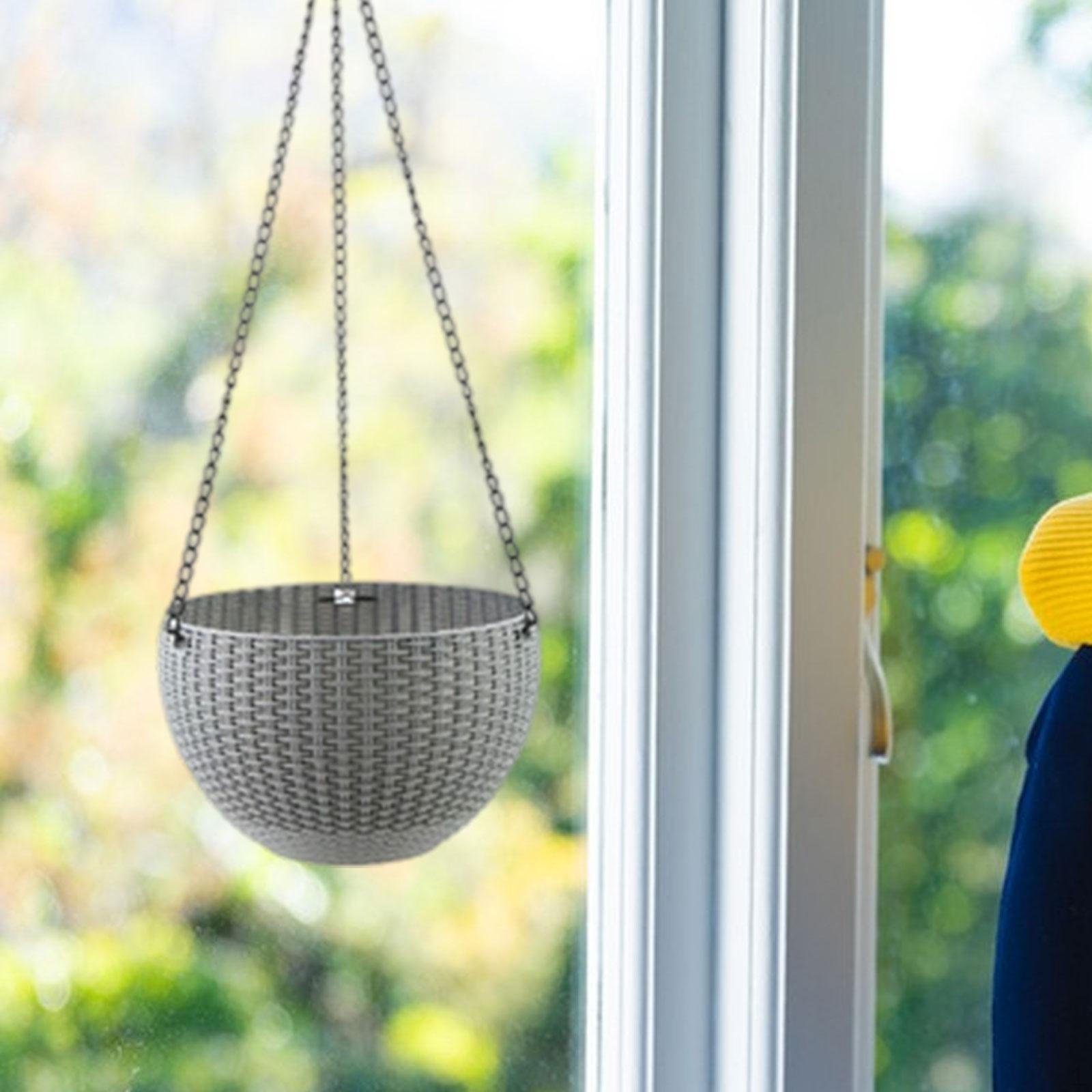 

Подвесной цветочный горшок, цветочный контейнер, автоматическое поглощение воды, цветочный горшок, самополивная корзина серый