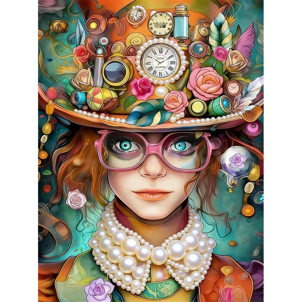 

DIY Strange Person Pearl Diamond Art Kits Without Frame 30x40cm Gem Art Diamond Painting Kits for Adults/Beginners Gift Idea Home Wall Decor 30x40cm