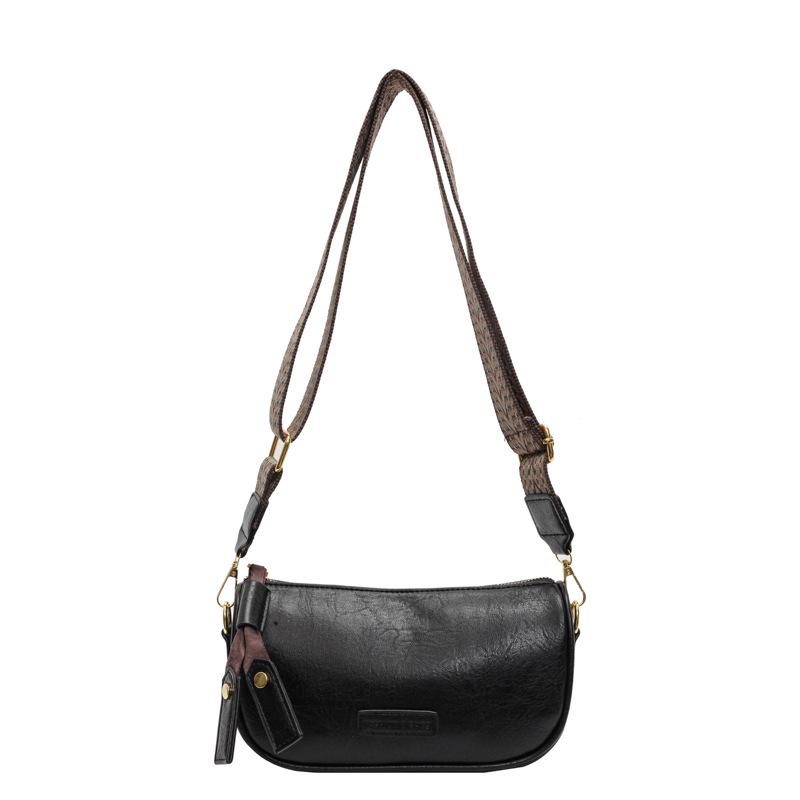 Women's 2025 Autumn Fashion Retro Pillow Crossbody Bag with Wide Strap