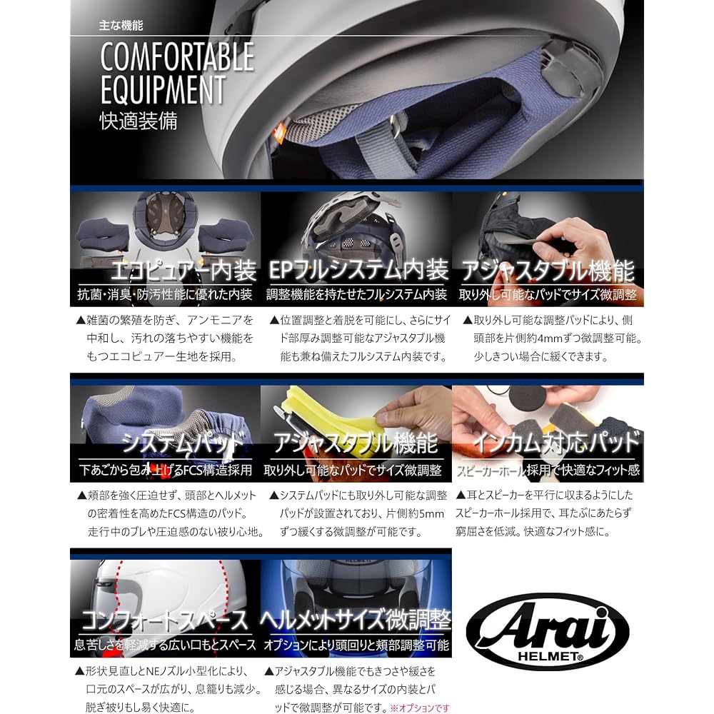 ARAI RX-7X Full Face Motorcycle Helmet Flat Black L (Head Circumference 59cm-60cm)