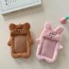 Original Cute Bear and Pink Rabbit Plush Card Holder Set for Korean Ins Polaroid Guka Small Card Display Pendant