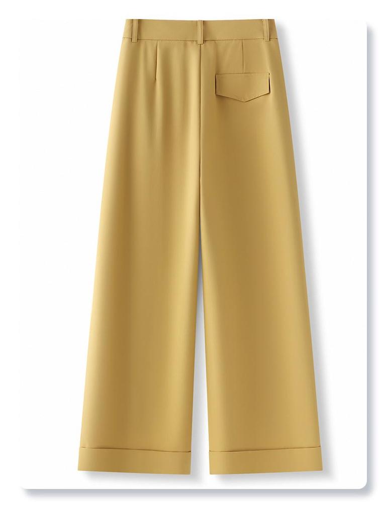 Women's Khaki Summer 2025 Loose Wide-Leg Casual Pants