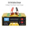 12V/24V Battery Charger Intelligent Pulse Repair Type Charger with Digital Display for Car Cell Motorcycle Battery US Plug