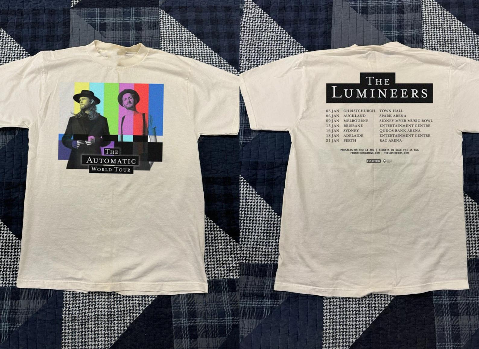 The Lumineers Announce 2026 TOUR Shirt 2Side White Color KK2383 S