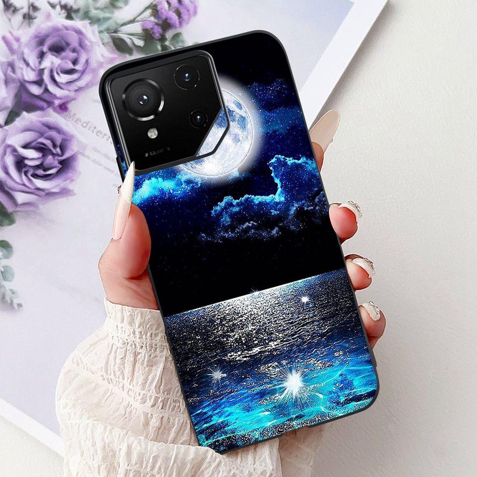 For Asus ROG Phone 9 Pro Back Cover For Asus ROG Phone 9 Case Silicone Cute Cat Luxury Love Funny Painted Shockproof Bumper
