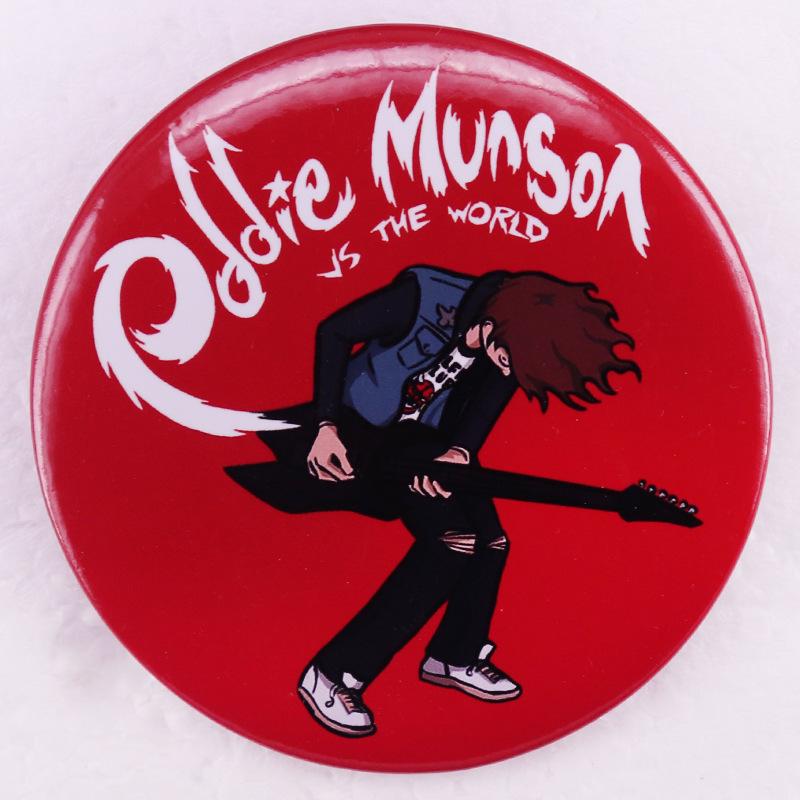 Eddie Munson Punk Pin Badge - Stranger Things
