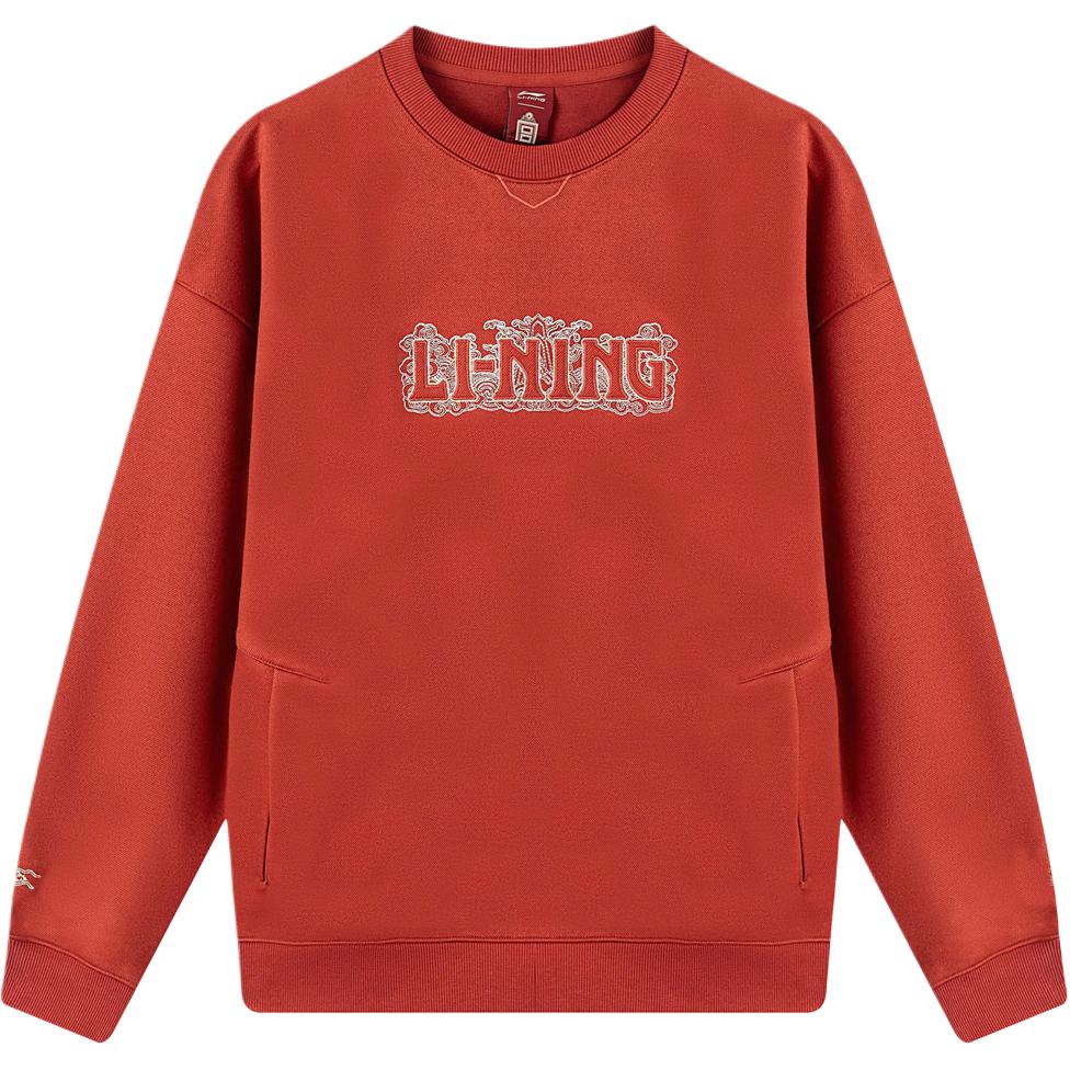

Коллаборация Li Ning X Музей дворца Серия китайской культуры Пуловер с круглым вырезом Надпись Свободный Удобный Универсальный Свитшот AWDVB35-2 L