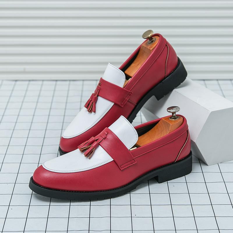 

Fashion Leather Shoes For Man Genuine Leather Big Size High Quality Designer Formal Shoes Tassels Slip On Fashion Business Oxford 46