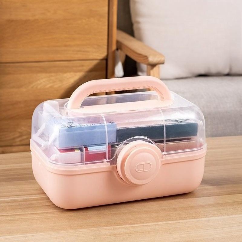 Large Capacity Multi-layer Medicine Storage Box, Household Medicine Storage Box, Portable First Aid Kit, Detachable Medicine Box