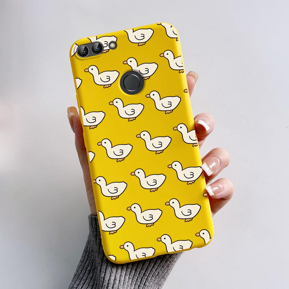 For Huawei P Smart 2018 Case Cute Cat Bear Cartoon Frog Soft Cover For Huawei P Smart FIG-LX1 5.65 Inch Case Coque Fundas Shell