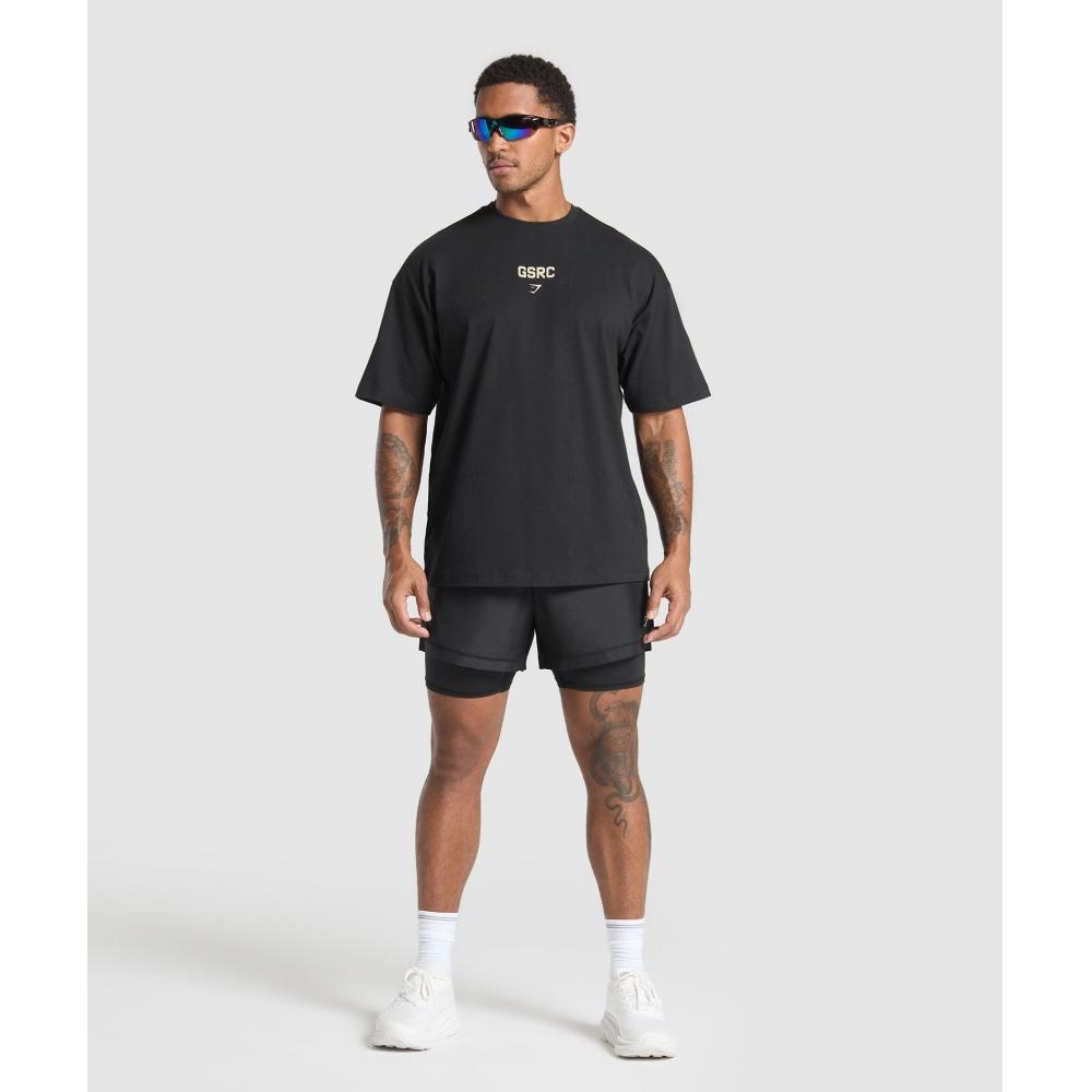 Gymshark Running Graphic T shirT Black A7a2k Bb2j