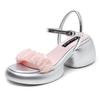Platform Sandals Women's Summer Heightened Slope Heel Open-toed Casual High Heel Lightweight Muffin Shoes Comfortable