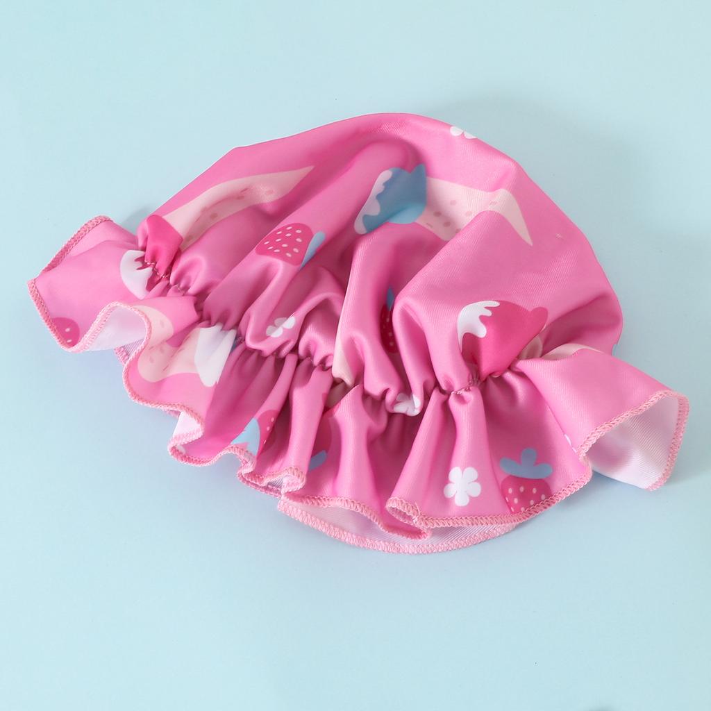 Baby Girl Swimsuit Long Sleeve One Piece Swimsuit + Hat Zip Up Ruched Lace Design Baby Girl 6M-3Y One Piece Swimsuit