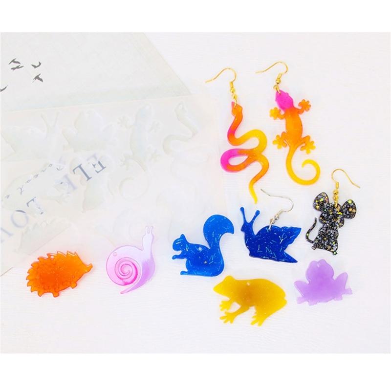 Crystal Resin Silicone Mold Geometric Animal Molds for Earrings Listing Jewelry Making Charm DIY Necklace Pendant Molds