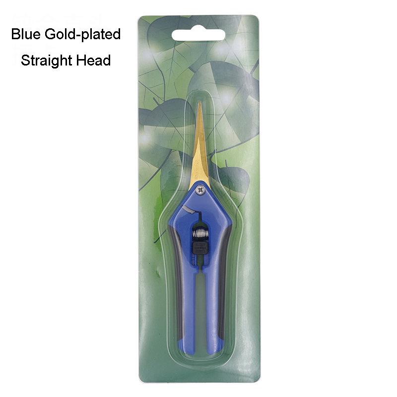 Stainless Steel Multifunctional Pruning Shears Fruit Flower Branch Shears Straight Elbow Garden Gardening Scissors