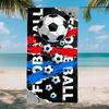 1pc Football Extra Large Beach Towel & Bath Blanket - Microfiber Super Absorbent Suitable for Travel, Pool, Surfing, Camping