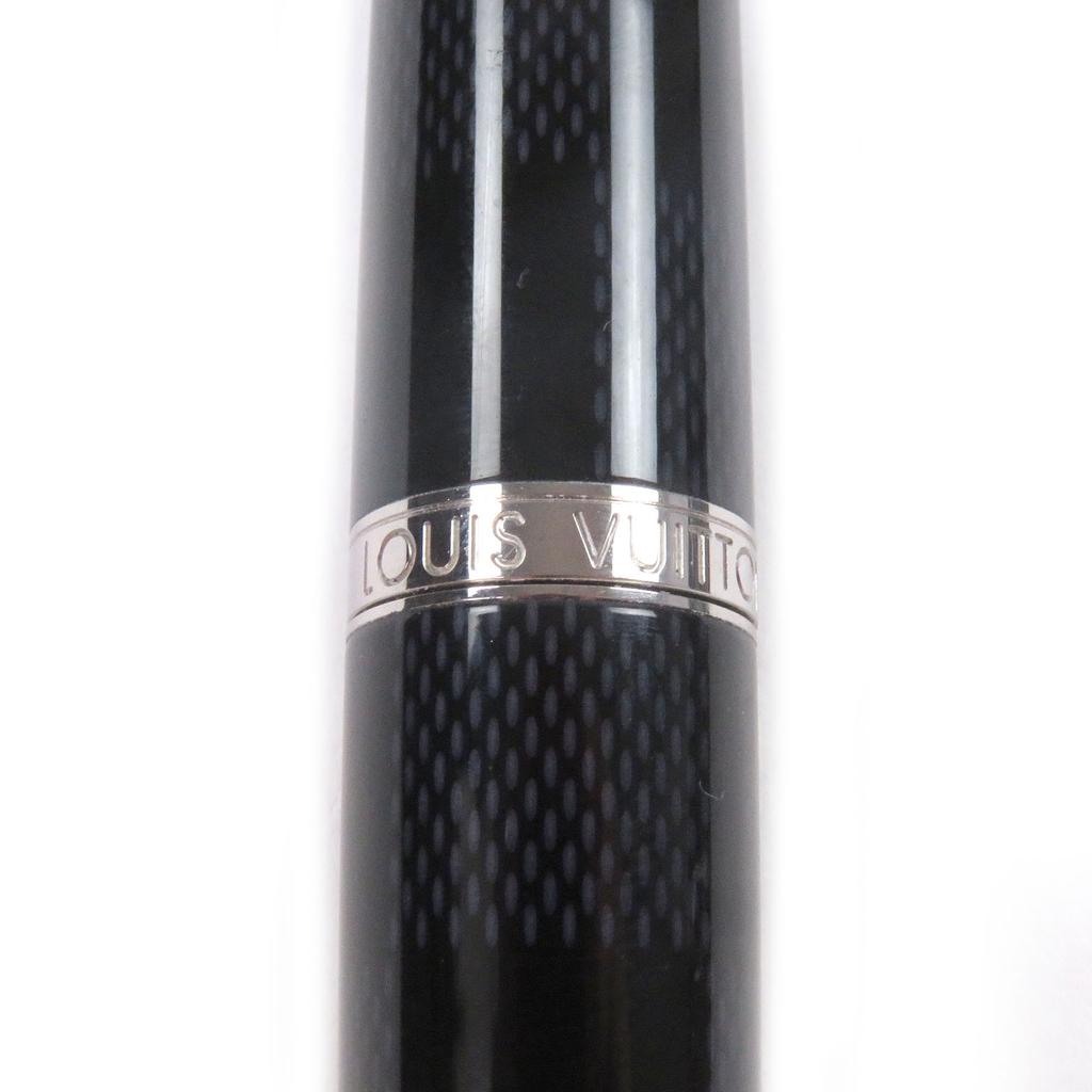 Excellent LOUIS VUITTON Ballpoint Pen Grand Tour Damier Graphite Silver Used