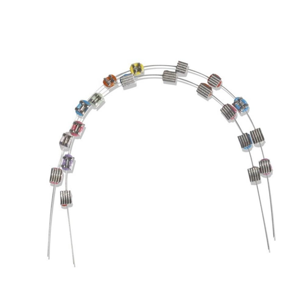 1 pereche Decorații dentare Legături de ligatură ortodontică cu fire metalice Dinți suport metalic