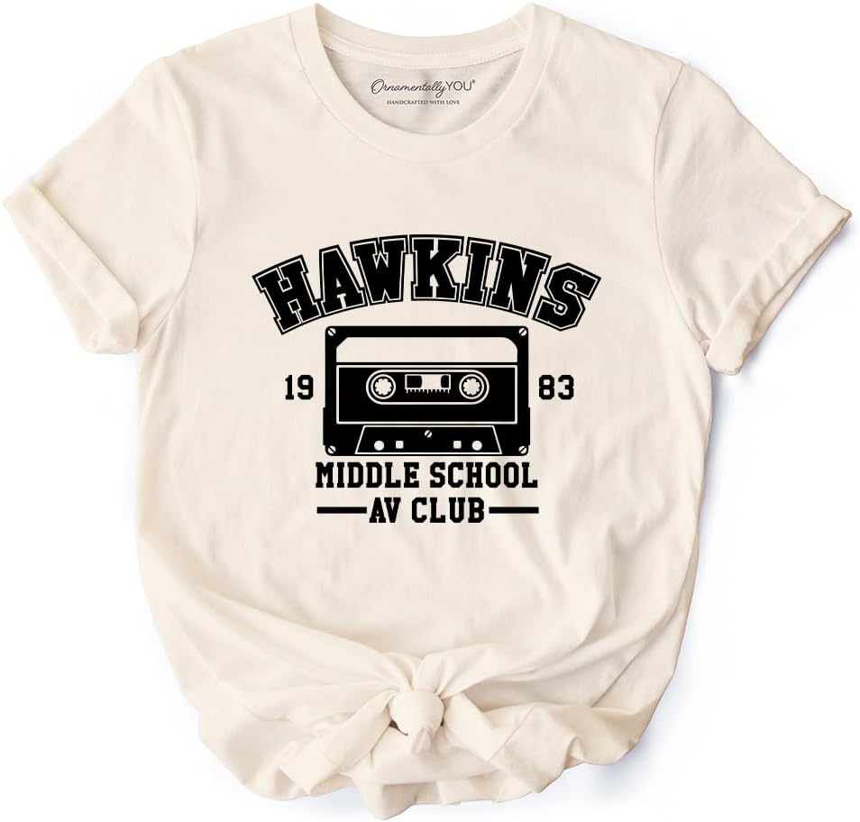 Hawkins Middle School AV Club T-Shirt, Funny Gift for Daughter and Son 2XL