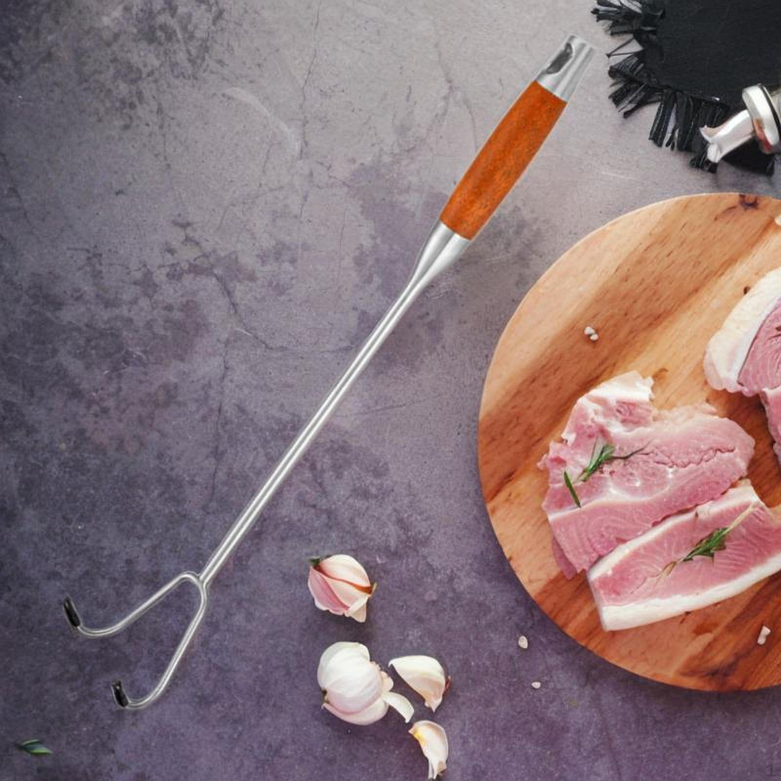 Stainless Steel BBQ Grill Hook for Meat Flipping B